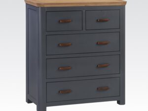 Treviso midnight blue 2 over 3 chest of drawers