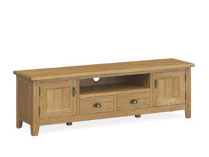 Burford oak large TV unit 1800
