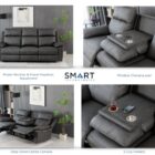 Huntington smart power 2 seater reclining sofa