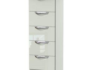 Camden gloss 5 drawer bedside