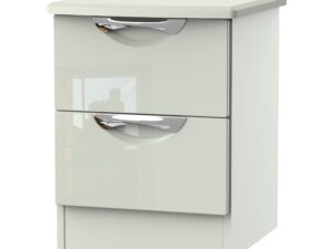 Camden gloss 2 drawer bedside