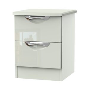 Camden gloss 2 drawer bedside