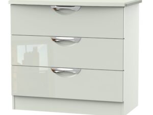 Camden gloss 3 drawer chest