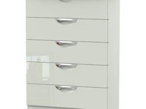 Camden gloss 5 drawer chest