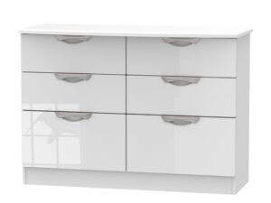 Camden gloss 6 drawer midi chest