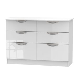 Camden gloss 6 drawer midi chest