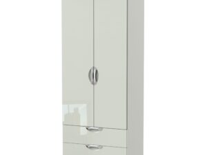Camden gloss tall 2 door 2 drawer robe
