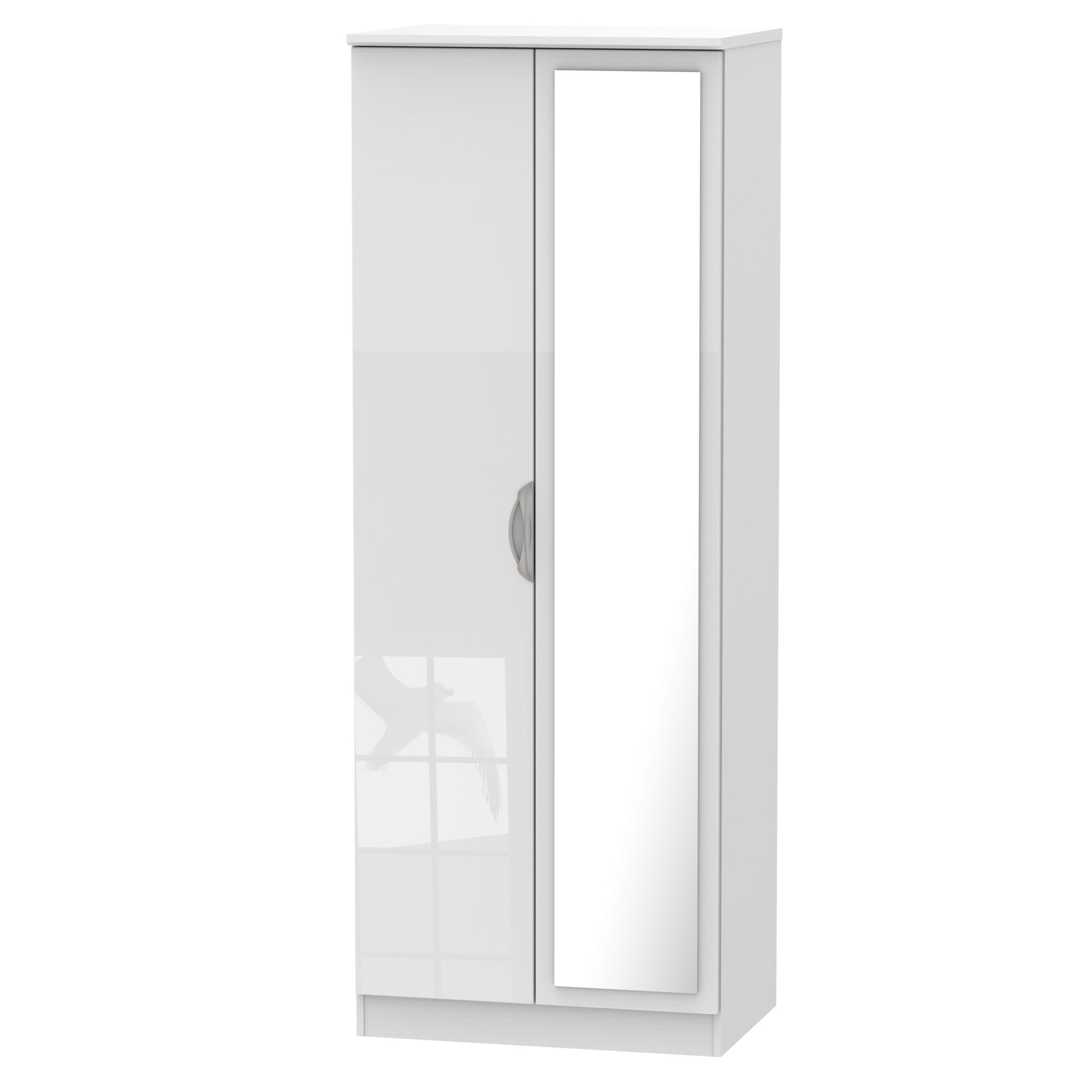 Cam087wgw-scaled-1. Jpg Camden gloss tall 2 door mirrored robe