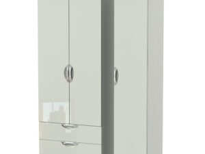 Camden gloss tall 3 door 2 drawer robe