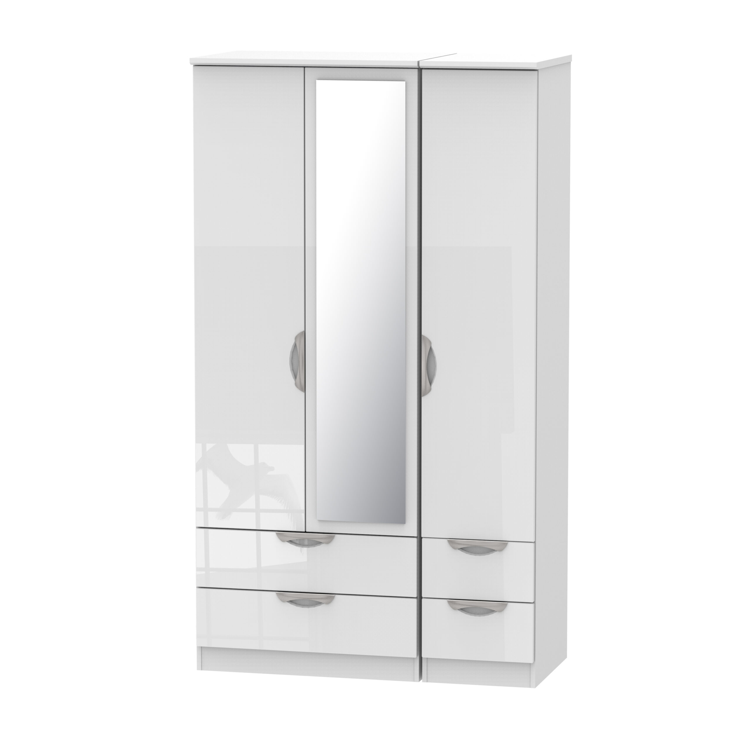 Cam162wgw-scaled-1. Jpg Camden gloss tall 3 door 4 drawer mirrored robe