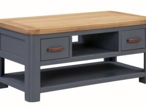 Treviso midnight blue standard coffee table with drawers