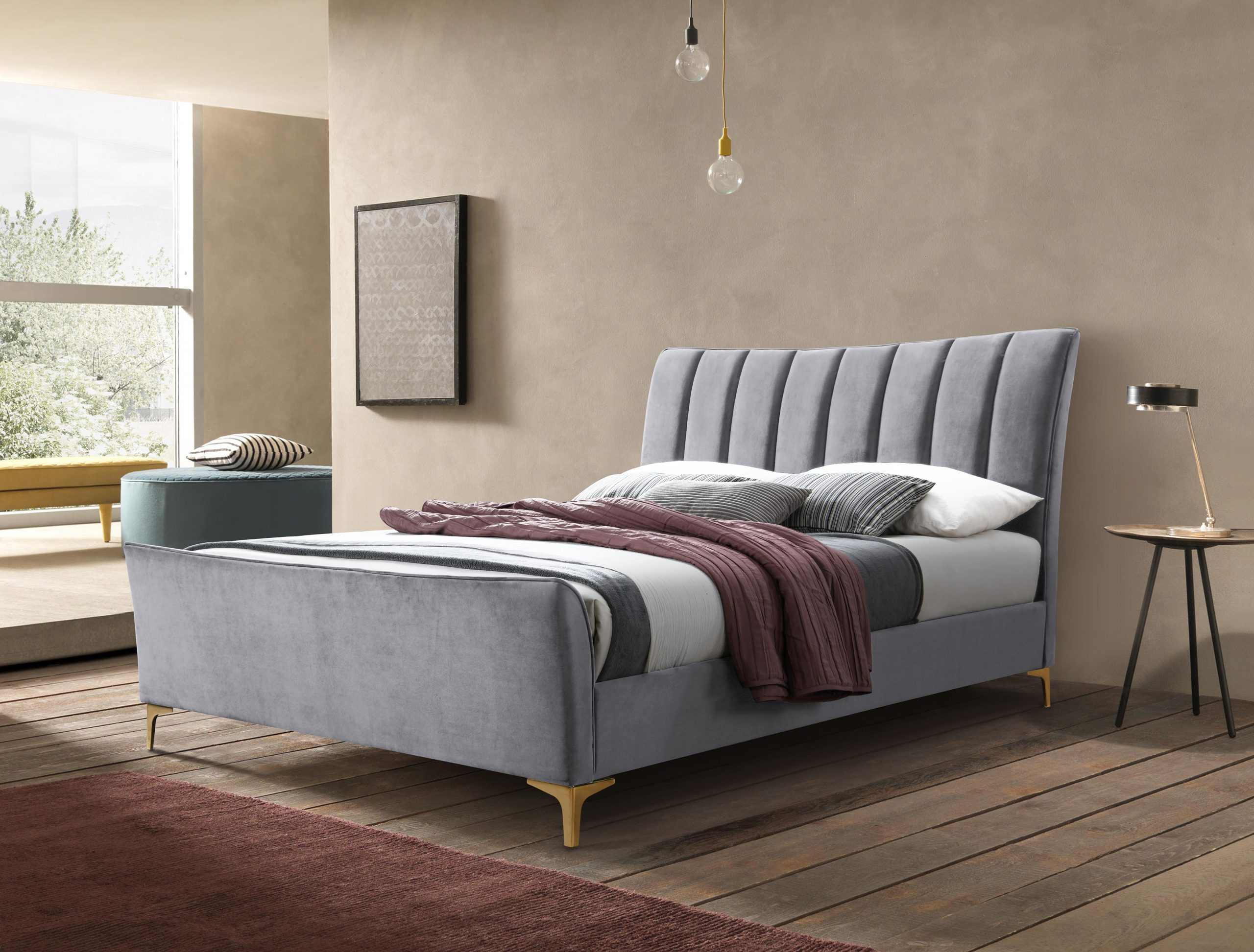 Clv_clover-bed-grey_rs-scaled-1. Jpg Clover velvet bedframe