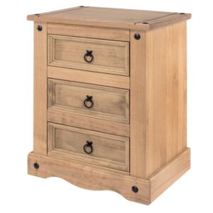 Corona Deluxe 3 drawer  bedside