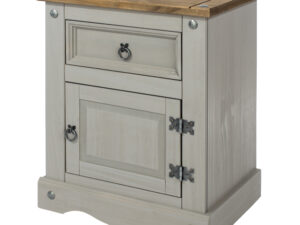 Corona Greywash 1 drawer bedside