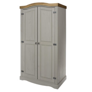 Corona Greywash 2 door wardrobe