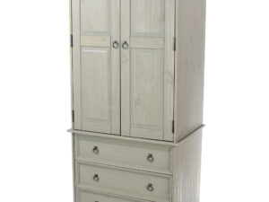 Corona Greywash 2 door 3 drawer wardrobe