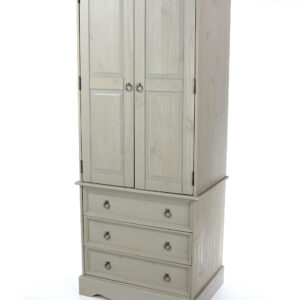 Corona Greywash 2 door 3 drawer wardrobe
