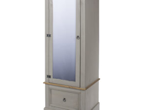 Corona Grey wash mirrored armoire