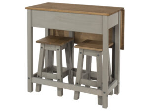 Corona Grey wash breakfast drop leaf set