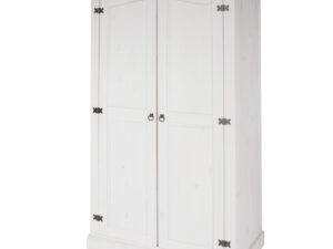 Corona white wash 2 door robe
