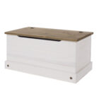 Corona white wash storage trunk Corona white wash storage trunk