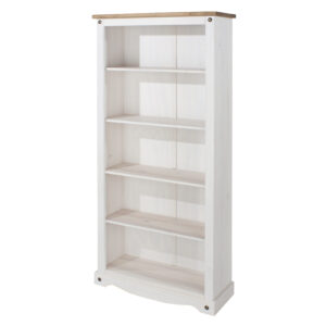 Corona White wash tall bookcase