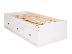 Corona white wash cabin bed