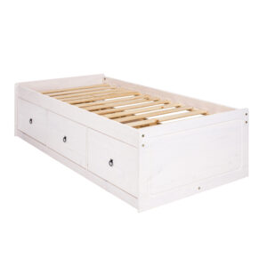Corona white wash cabin bed