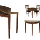 Hanover dark square half moon table Hanover dark square half moon table