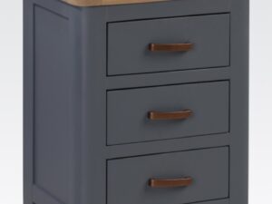 Treviso midnight blue 3 drawer bedside