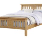Newbridge oak high foot end bed frame