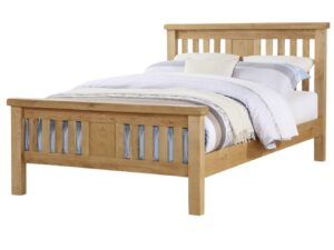 Newbridge  oak high foot end bed frame