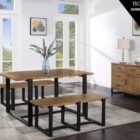 Pembroke 150cm dining table and 2 benches