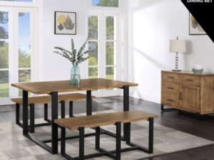 Pembroke 150cm dining table and 2 benches