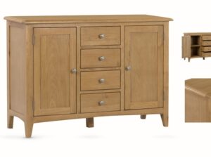 Kilkenny oak 4 drawer sideboard