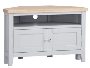 Eastry Oak painted corner TV unit