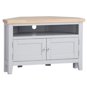 Eastry Oak painted corner TV unit