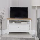 Eastry oak painted corner tv unit