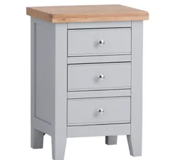 Eastry Oak painted 3 drawer bedside