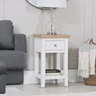 Eastry oak painted lamp table