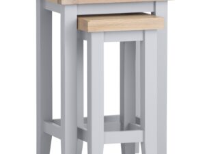 Eastry Oak painted nest of 2 tables