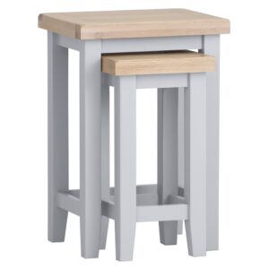 Eastry Oak painted nest of 2 tables