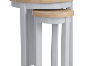 Eastry Oak painted nest of 2 tables