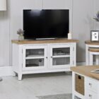 Eastry oak painted standard tv unit