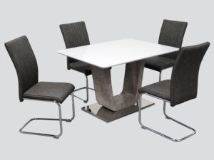 Castello 120cm fixed dining table and 4 chairs