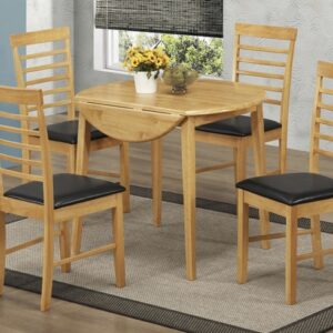 Hanover light round drop - leaf dining table and 2 chairs