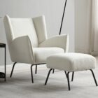 Zane accent chair with free footstool