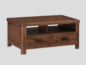 Andorra acacia 2 drawer coffee table