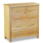 Trinity petite oak 2 over 3 drawer chest Trinity petite oak 2 over 3 drawer chest