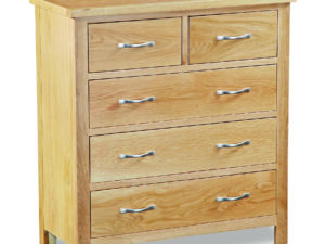 Trinity Petite Oak 2 over 3 drawer chest